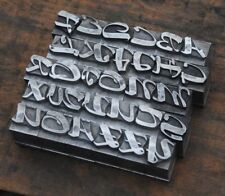 Alphabet Bleilettern Vintage Stempel Letter Initiale Druckbuchstabe shabby ....