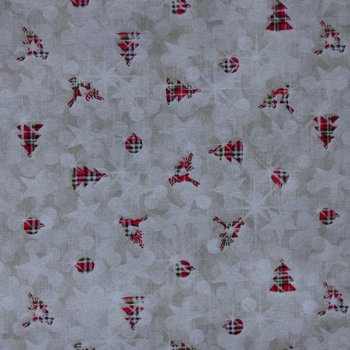 Dekostoff beige karierte