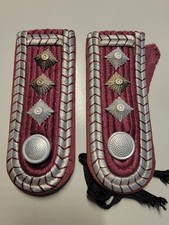 DDR Feuerwehr Schulterstücke Oberlöschmeister Dienstgtad Abzeichen Pin Badge