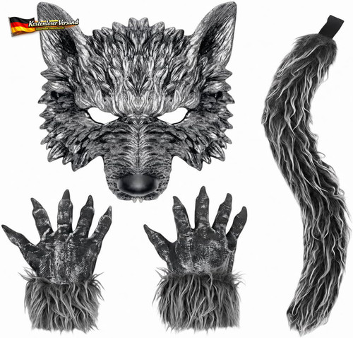 Wolf kostüm set pelzige - set,,