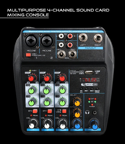 Audio mixer kanal - audio, 4-kanal