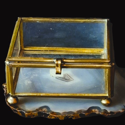 Schmuck schatulle glas messing - schatulle,