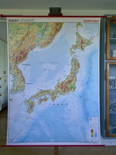 Vintage schulwandkarte japan - |,