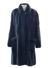 Pelzmoden Manuela Mantel blau
