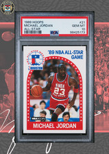 PSA 10 - Michael Jordan 1989 Hoops #21 - All-Star - Chicago Bulls