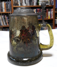 Bierhumpen mit zinndeckel - mit,