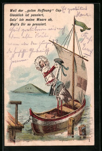 Klapperstorch mit - ak,