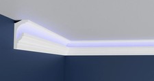 Zierleiste Stuckleiste für indirekte Beleuchtung XPS 15  20  meter + 4 Ecken