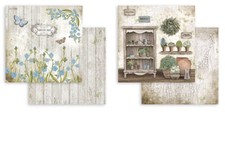 Stamperia Romantic Garden 1x Dble-Sided Cardstock 12" Scrappapier Garten 30,5 cm