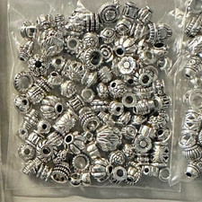 Metallperlen antik silber Mix