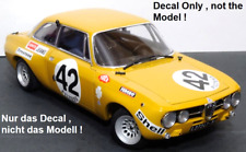 Decal Alfa Romeo Giulia GTAM LEVIS, 24 Std. Spa 1971 , Hezemans/ Facetti , 1:43