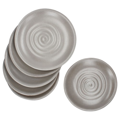 Clay grau 6er set speiseteller - grau,