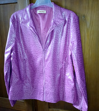 Jacke-Kunstleder-Lila-Identic-Gr.M--um 1990