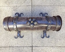 Zeitungsrolle Antik Landhaus Zeitungsfach Rustikal Braun Unikat Schmiedeeisen