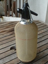 Soda Flasche Seltzer Glasflasche Syphon Siphon im Drahtnetzmantel