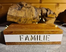 Beleuchtbarer Holz Sockel Deko