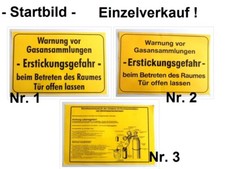 Schilder - Warnung - teilweise selbstklebend / Aufkleber - Einzelverkauf #sk