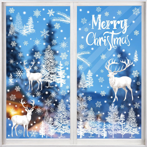 9er set weihnachts fensterdeko - set,
