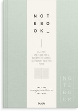 Burde Notizbuch Textil grün