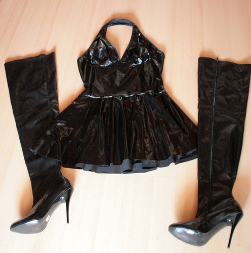 Sexy lack overknee high - sexy, heel