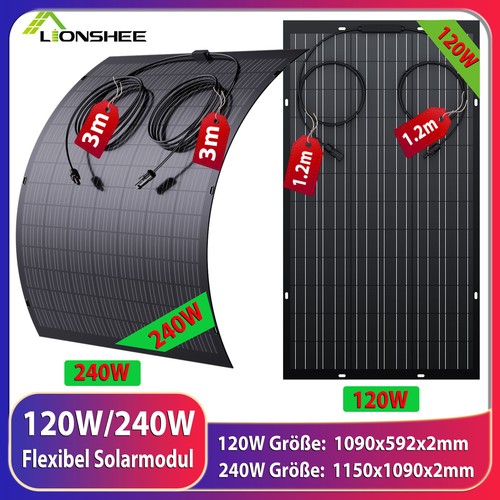 Flexibel solarmodul 120w 240w - flexibel,