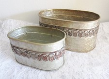 2 St. Schale Jardiniere Zink