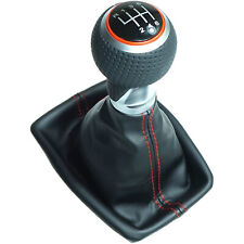 Schaltknauf Schaltmanschette passend für Audi A4 B6 B7 6 Gang Naht rot 2000-08