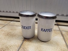Zucker und Kaffee Dosen Vintage Keramik mit Blechdeckel
