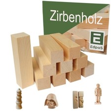Edpas Schnitzholz Zirbe 10 Stück Holzblock - Schnitzvorlage Zirbenholz drechseln