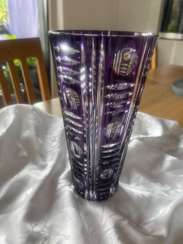 Bleikristall vase lila violett - vase,