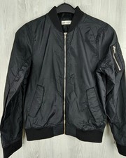 H&M Jacke Pilotenjacke Bomberjacke Schwarz Übergang Frühling Herbst Gr 158 