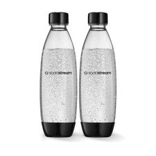 Sodastream spülmaschinengeeignete Kunststoffflasche FUSE 1L 2er-Set schwarz