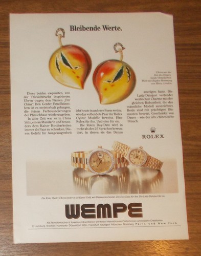 Seltene werbung vintage rolex - werbung,