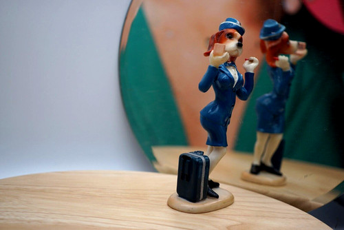 Vintage figur stewardess - figur,