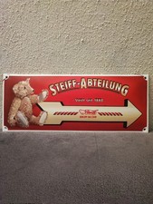Steiff Blechschild "Steiff-Abteilung" 400x160mm