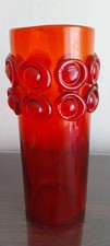 Vintage Mid-Century Modern Glasvase  Skandinavisches Design  1960er Jahre Bubble