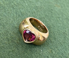 Piaget Herz Ring Gold 18 Karat Rosegold Granat Gr.55