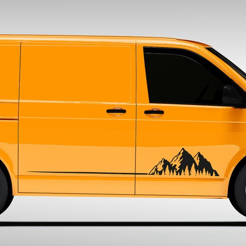 Auto aufkleber berge - auto,