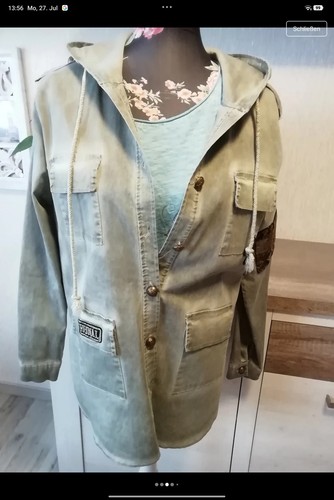 Jeans jacke blazer lang - jeans,