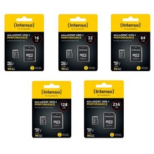 Intenso Micro SD Speicherkarte 16GB 32GB 64GB 128GB 256GB 90MB/s SD Adapter