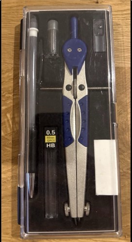 Zirkel set 6tlg mit etui - set,