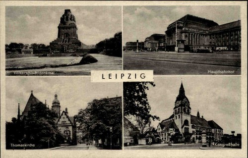 Leipzig 1955 mehrbild ak - 1955, mehrbild-ak
