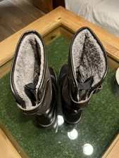 Damen Jagdstiefel gefüttert mit Fell , Made in Italy Größe 39