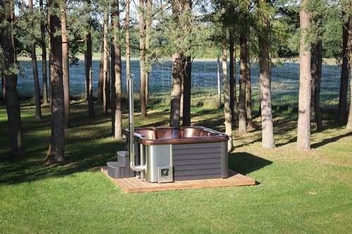 Hottub acryl mit holzofen - acryl,
