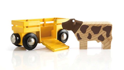 Brio tierwagen mit - tierwagen, kuh