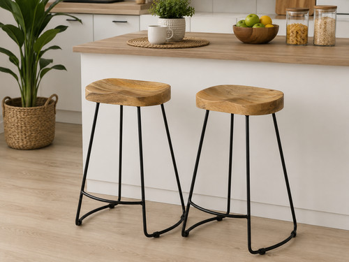 Barhocker 2er set massivholz - 2er,