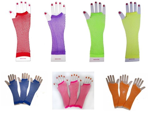 Netzhandschuhe party kostüm - netzhandschuhe,