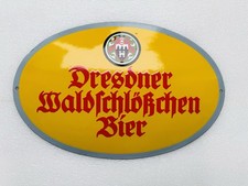 Emailschild Dresdner Waldschlößchen Bier - 49x33cm - Original, um 1930