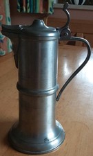 Kanne,  Krug, Schnabelkanne  BMF Rein Zinn,  ca 21 cm hoch, Vintage