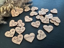 50 Streudeko Holz 3cm Herz